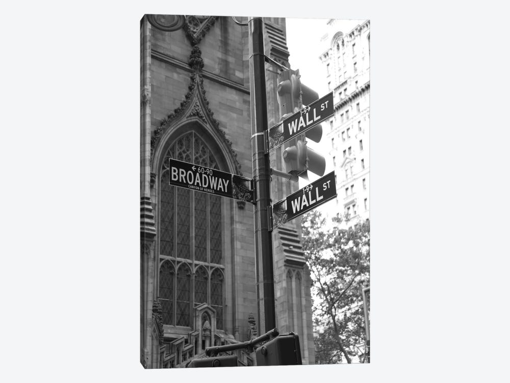 Wall Street Signs (New York City) by Christopher Bliss 1-piece Canvas Artwork