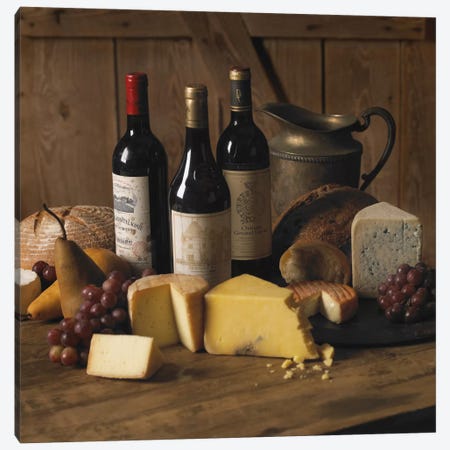 Wine & Cheese Canvas Print #7053} by Michael Harrison Canvas Art Print