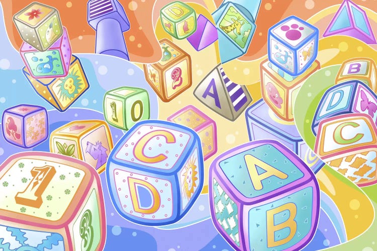 Toy Blocks by Unknown Artist wall art