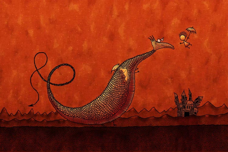 Castle & Dragon by Unknown Artist wall art