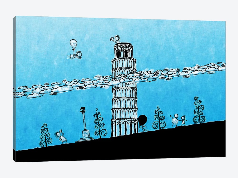 Leaning Tower of Pisa by Unknown Artist 1-piece Canvas Print