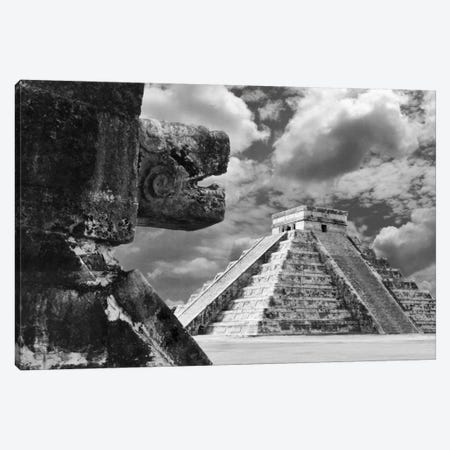 The Serpent And The Pyramid, Chechinitza, Mexico 02 Canvas Print #7195} by Monte Nagler Canvas Art Print