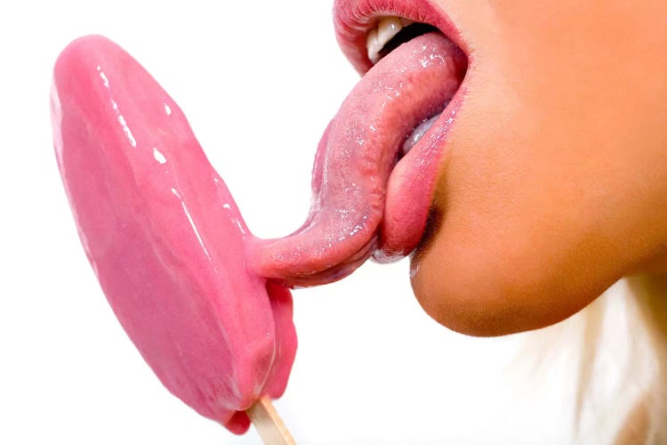 Sexy Ice-cream Licking by Unknown Artist wall art