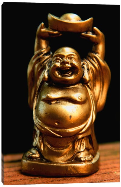 Golden Buddha Statue Canvas Art Print - Sculpture & Statue Art