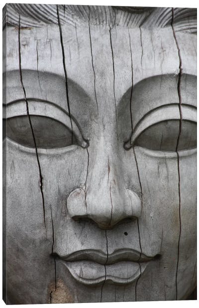 Buddha's Face Canvas Art Print - Sculpture & Statue Art