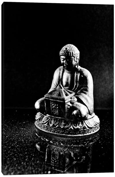 Stone Buddha Sculpture Canvas Art Print - Buddhism Art