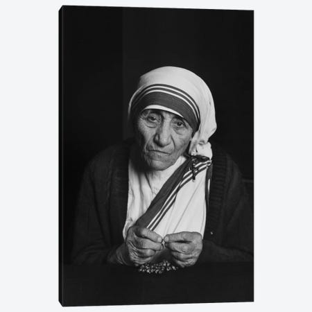 Mother Teresa Photograph Canvas Print #7225} by Unknown Artist Canvas Print