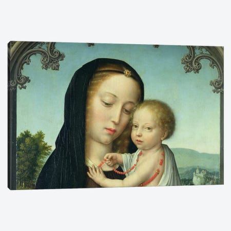 Virgin & Child Canvas Print #7229} by Unknown Artist Canvas Wall Art