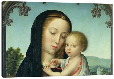 Virgin & Child Canvas Art Print - Renaissance Art