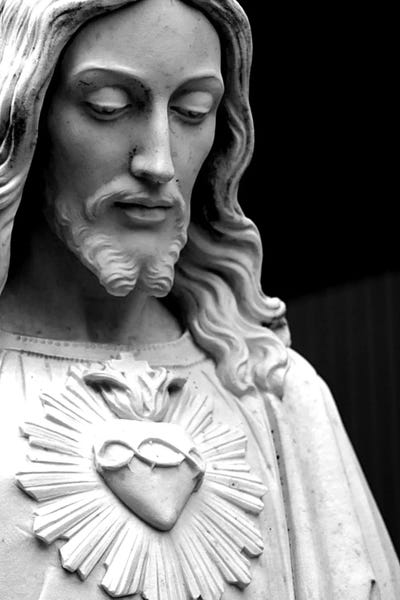 Sculptures & Statues: Jesus Christ Black & White by Unknown Artist