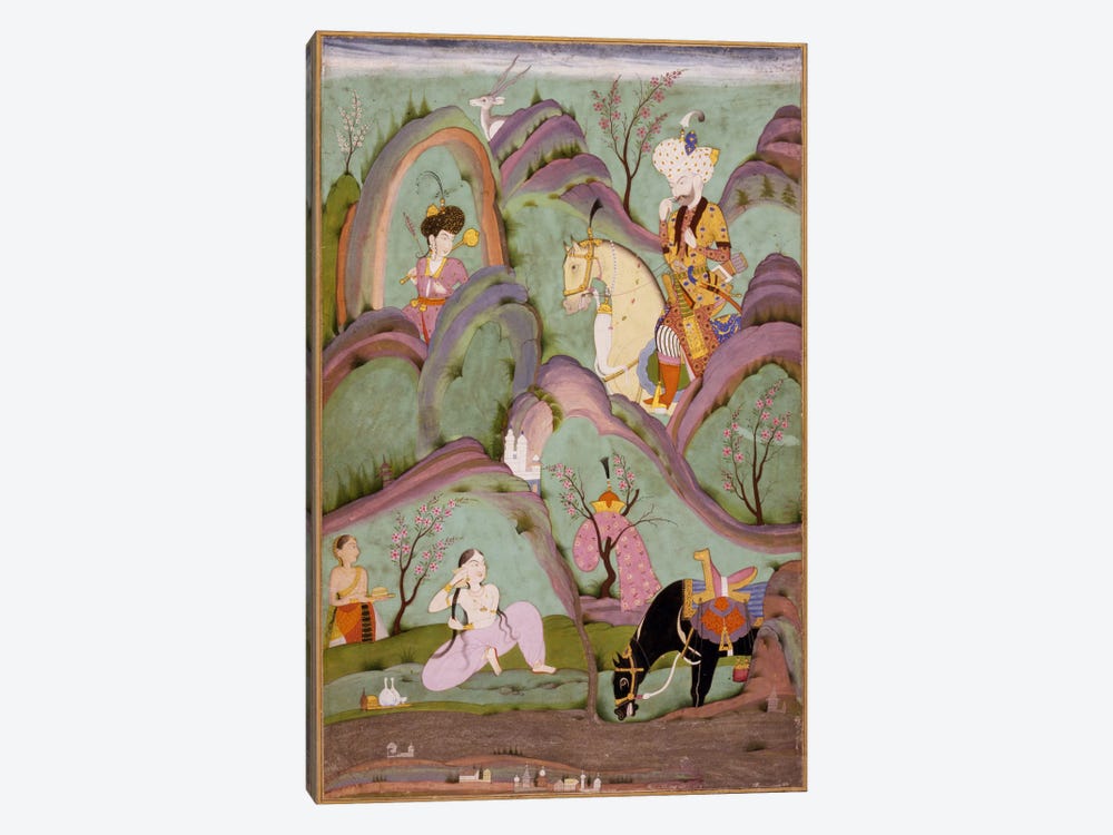Khusraw Beholding Shirin Bathing by Unknown Artist 1-piece Canvas Art Print