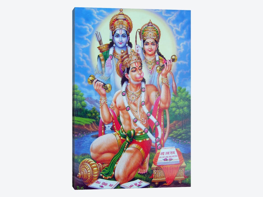 God Hanuman 1-piece Canvas Print