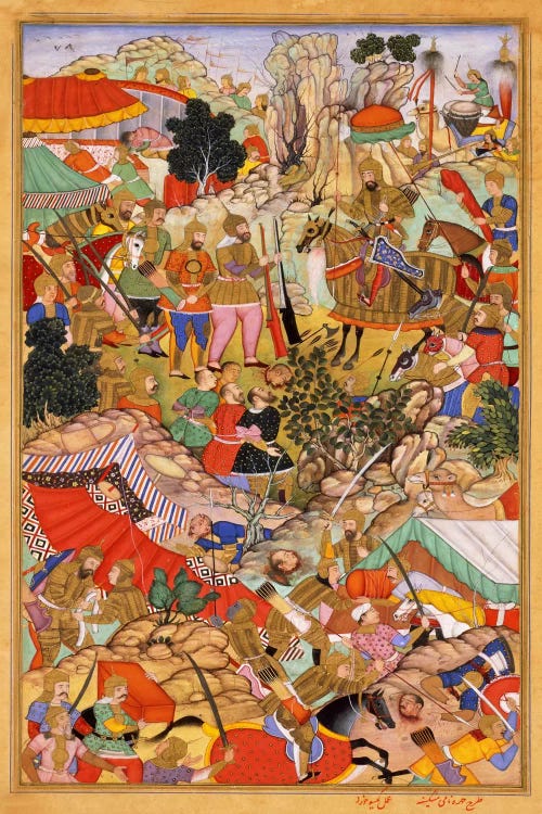 Tayang Khan Presented with Head of Mongol Leader Ong Khan