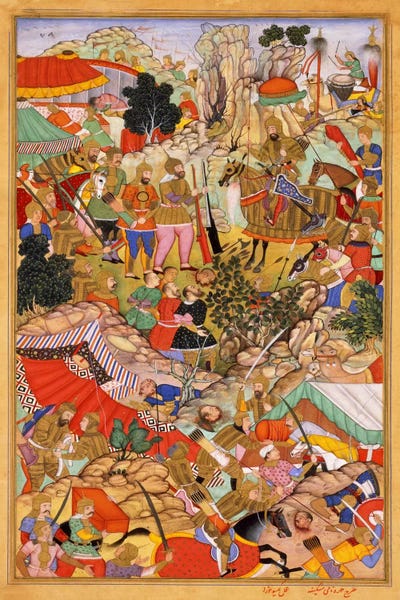 Middle Eastern Décor: Tayang Khan Presented with Head of Mongol Leader Ong Khan by Unknown Artist