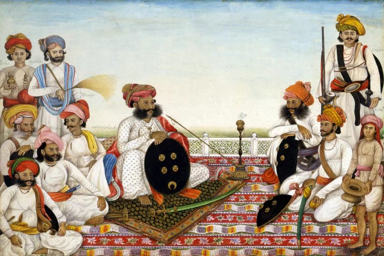 Thakur Dawlat Singh Among Courtiers