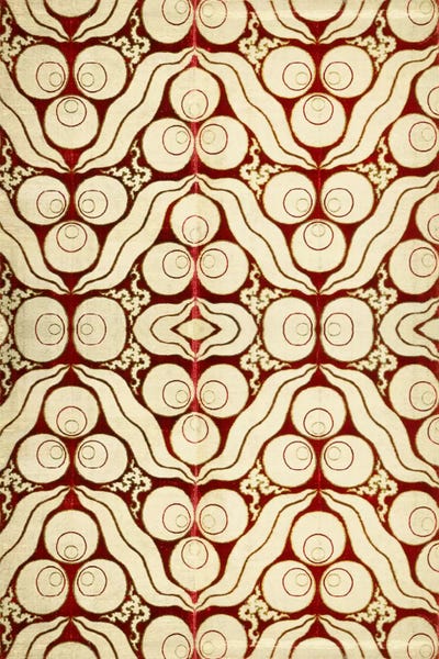 Velvet with a Chintamani Pattern Silk Metal Lamella Fabric 