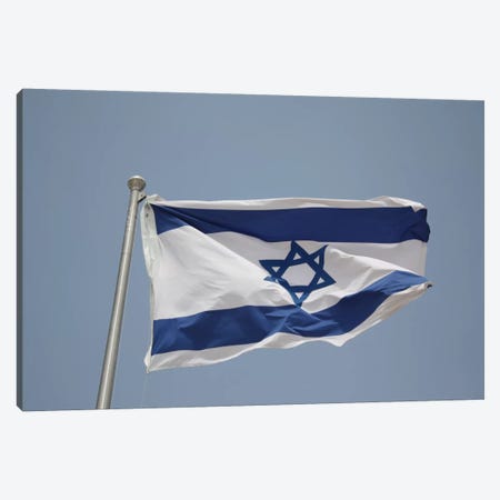 Israeli Flag Canvas Print #7263} by Unknown Artist Canvas Art