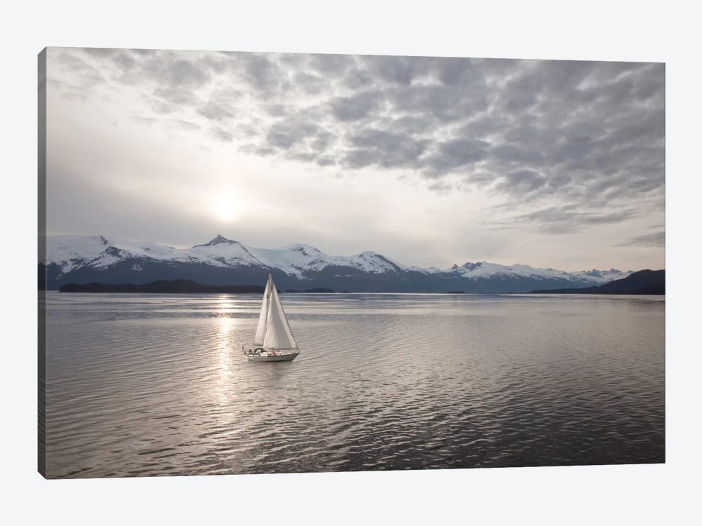 Sailing at Sunset, Alaska '09 by Monte Nagler 1-piece Canvas Artwork