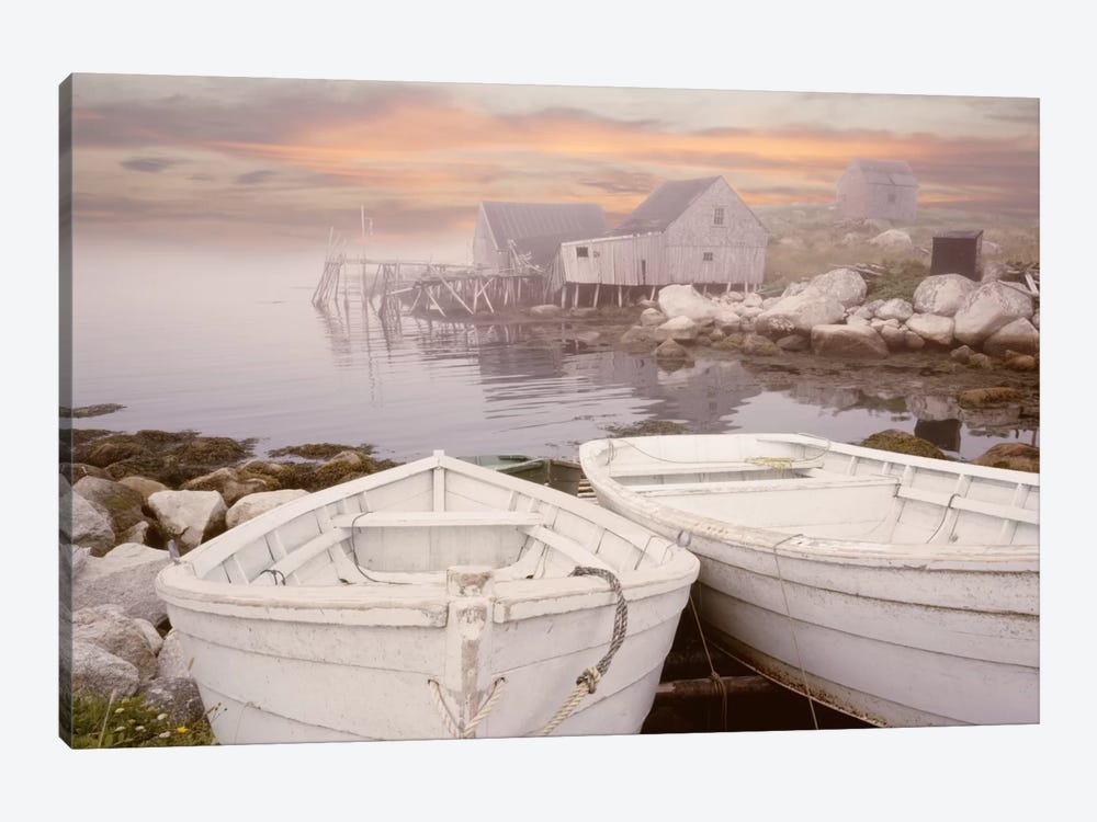 Two Boats at Sunrise, Nova Scotia '11 by Monte Nagler 1-piece Canvas Wall Art
