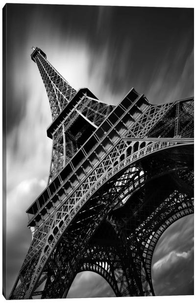 Eiffel Tower Study II Canvas Art Print - Famous Architecture & Engineering