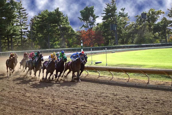 Horseback: At The Race Track by Unknown Artist
