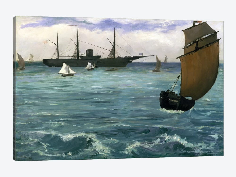 The Kearsarge at Boulogne by Edouard Manet 1-piece Art Print