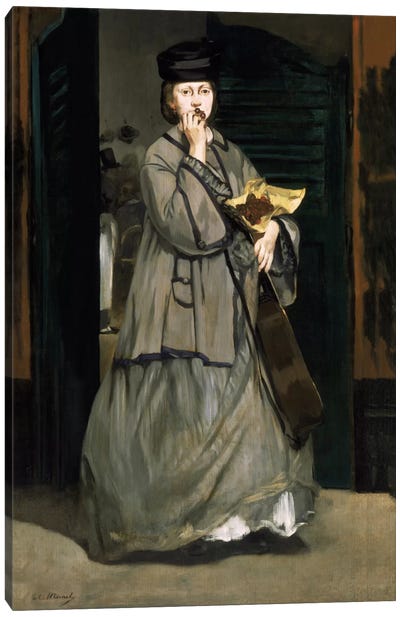 Street Singer Canvas Art Print - Edouard Manet