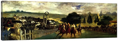 Races at Longchamp Canvas Art Print - Impressionism Art