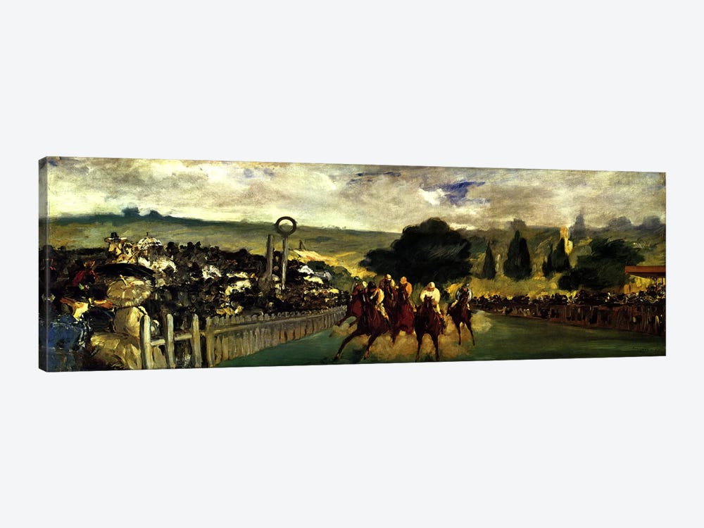 Races at Longchamp by Edouard Manet 1-piece Canvas Art