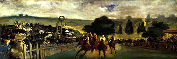 Impressionism: Races at Longchamp by Edouard Manet