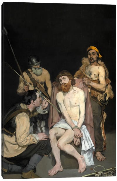 Jesus Mocked By The Soldiers Canvas Art Print - Jesus Christ