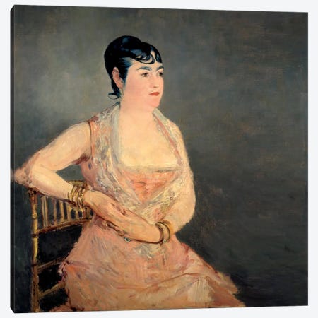 Lady in Pink Canvas Print #8055} by Edouard Manet Canvas Art