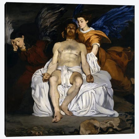 The Dead Christ with Angels Canvas Print #8056} by Edouard Manet Canvas Art