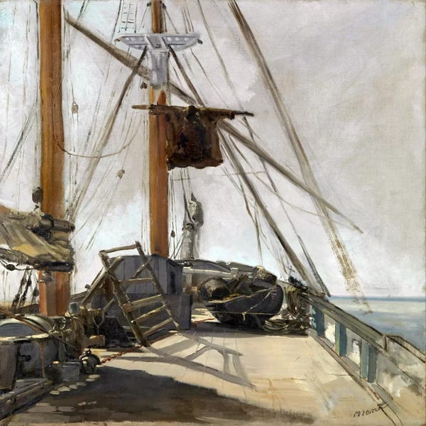 Sailboats: The Ship's Deck by Edouard Manet