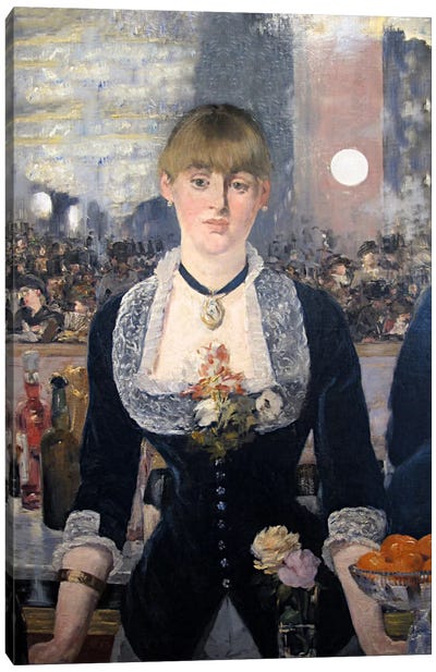 A Bar at The Folies Bergere Canvas Art Print - Edouard Manet