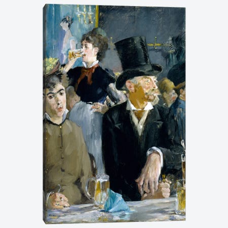 At The Café Canvas Print #8071} by Edouard Manet Canvas Print