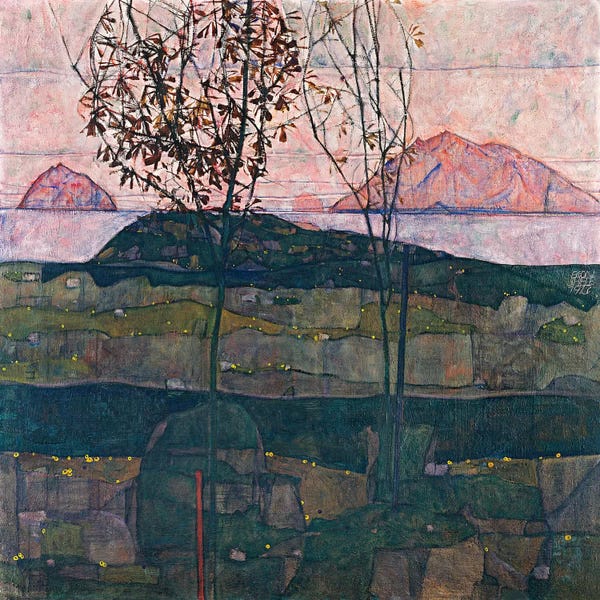 Mountain Sunrises & Sunsets: Setting Sun by Egon Schiele