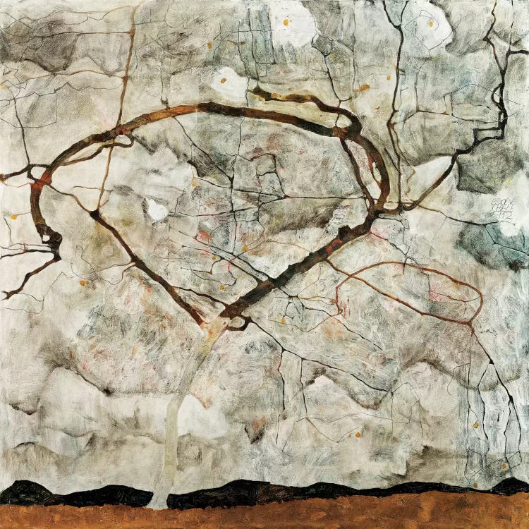 Autumn Tree in Movement by Egon Schiele wall art