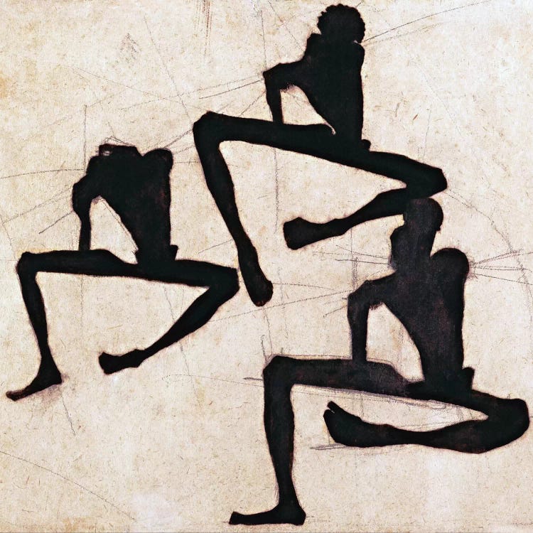 Composition with Three Male Nudes by Egon Schiele wall art