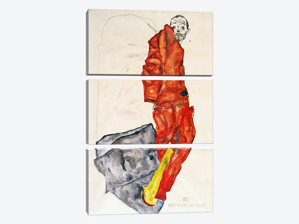 Hindering the Artist is a Crime, It is Murdering Life in the Bud by Egon Schiele 3-piece Canvas Art Print