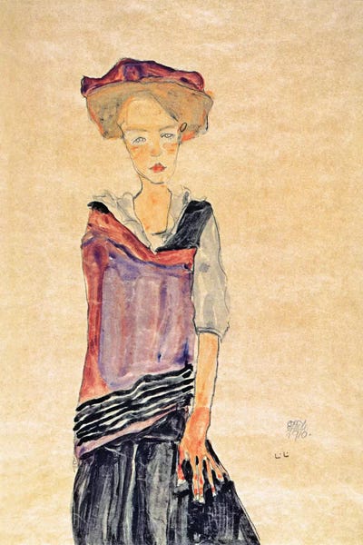 Expressionism: Standing Girl by Egon Schiele