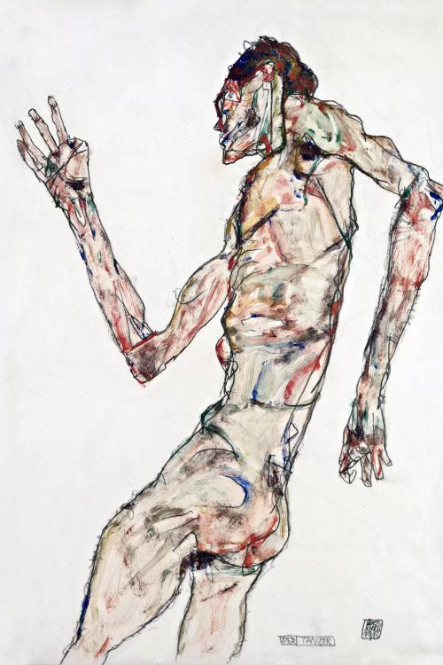 The Dancer by Egon Schiele wall art