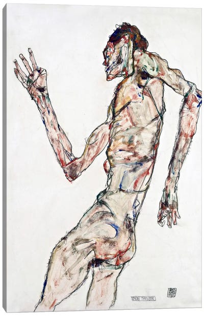 The Dancer Canvas Art Print - Egon Schiele