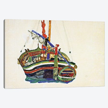 Trieste Fishing Boat Canvas Print #8245} by Egon Schiele Canvas Art Print