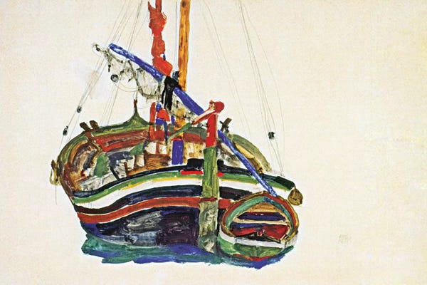 Expressionism: Trieste Fishing Boat by Egon Schiele