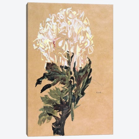 White Chrysanthemum Canvas Print #8246} by Egon Schiele Art Print
