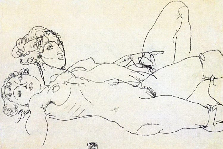 Two girls lying Act