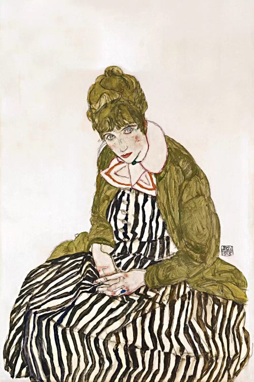 Edith Schiele, Seated