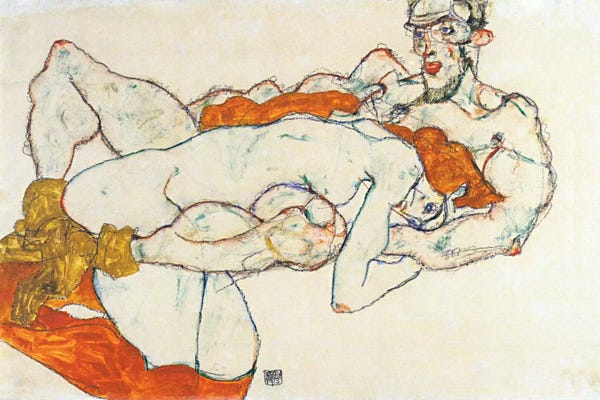 Expressionism: Lovers by Egon Schiele
