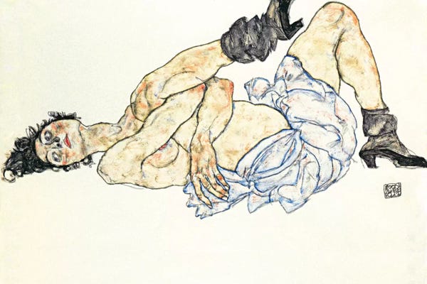 Expressionism: Reclining Female Nude 2 by Egon Schiele